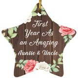 First Year As An Amazing Auntie & Uncle - Star Ornament A