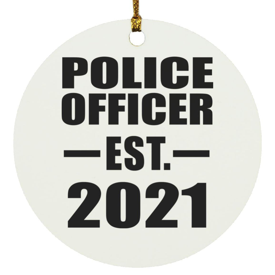 Police Officer Established EST. 2021 - Circle Ornament