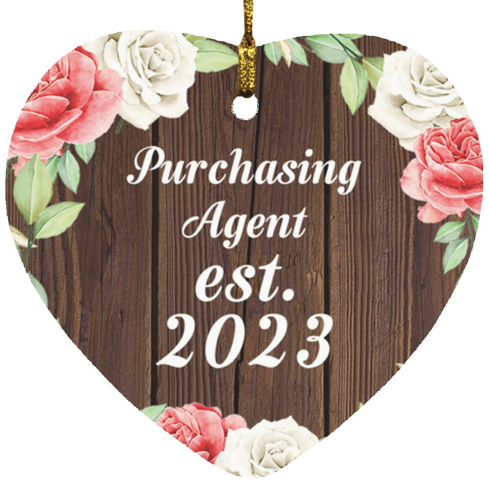 Purchasing Agent Established Est. 2023 - Heart Ornament A