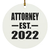 Attorney Established EST. 2022 - Circle Ornament