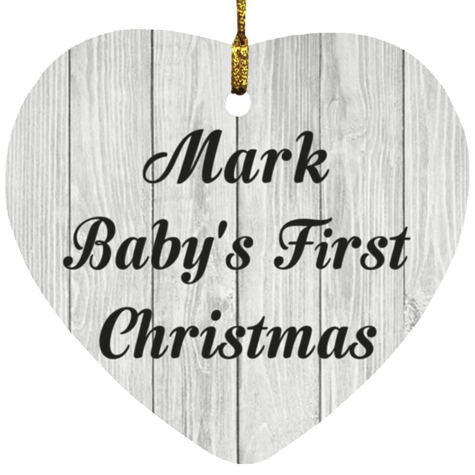 Mark Baby's First Christmas - Heart Ornament F