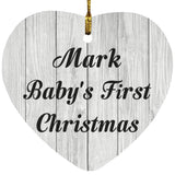 Mark Baby's First Christmas - Heart Ornament F