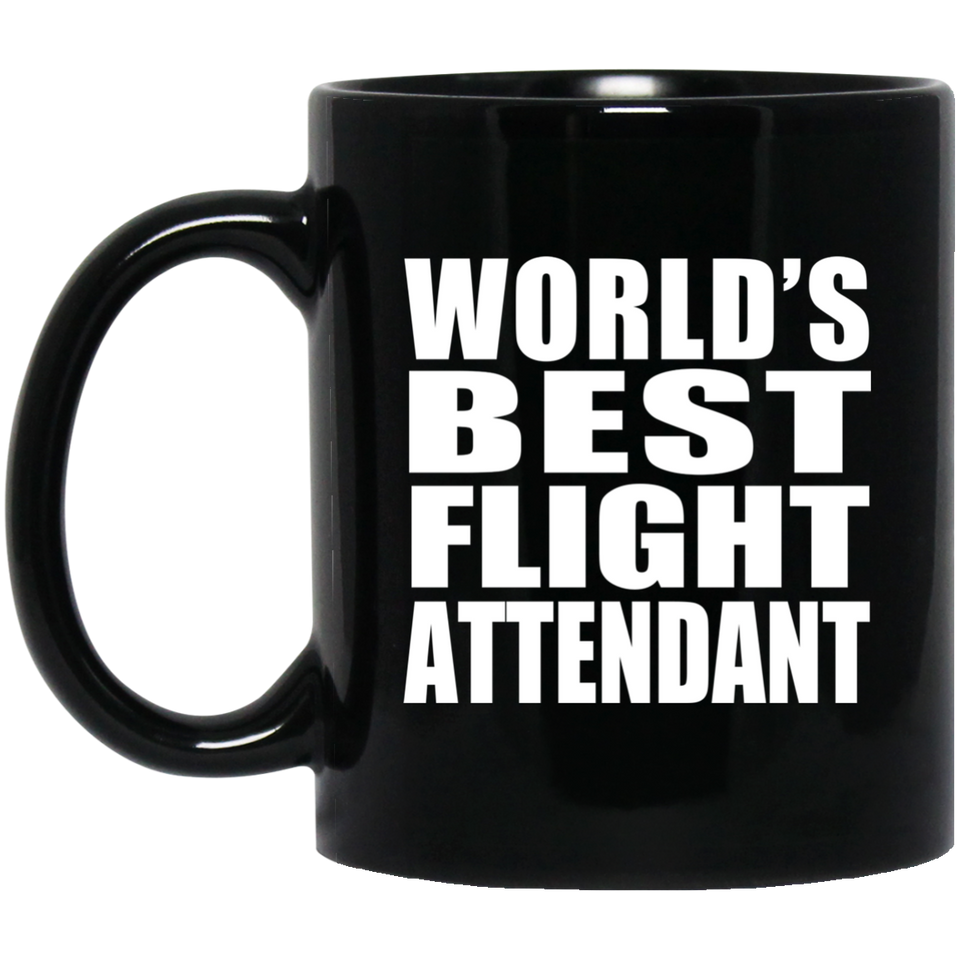 World's Best Flight Attendant - 11 Oz Coffee Mug Black