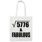 76th Birthday Square Root of 5776 & Fabulous - Tote Bag White