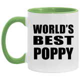 World's Best Poppy - 11oz Accent Mug Green