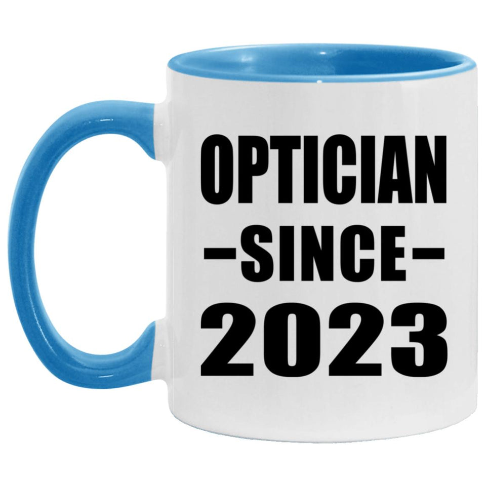 Optician Since 2023 - 11oz Accent Mug Blue