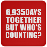 19th Anniversary 6,935 Days Together But Who's Counting - Drink Coaster