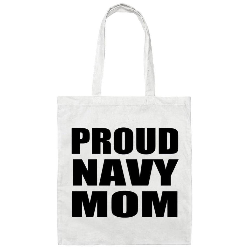 Proud Navy Mom - Tote Bag White