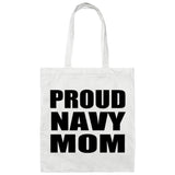 Proud Navy Mom - Tote Bag White
