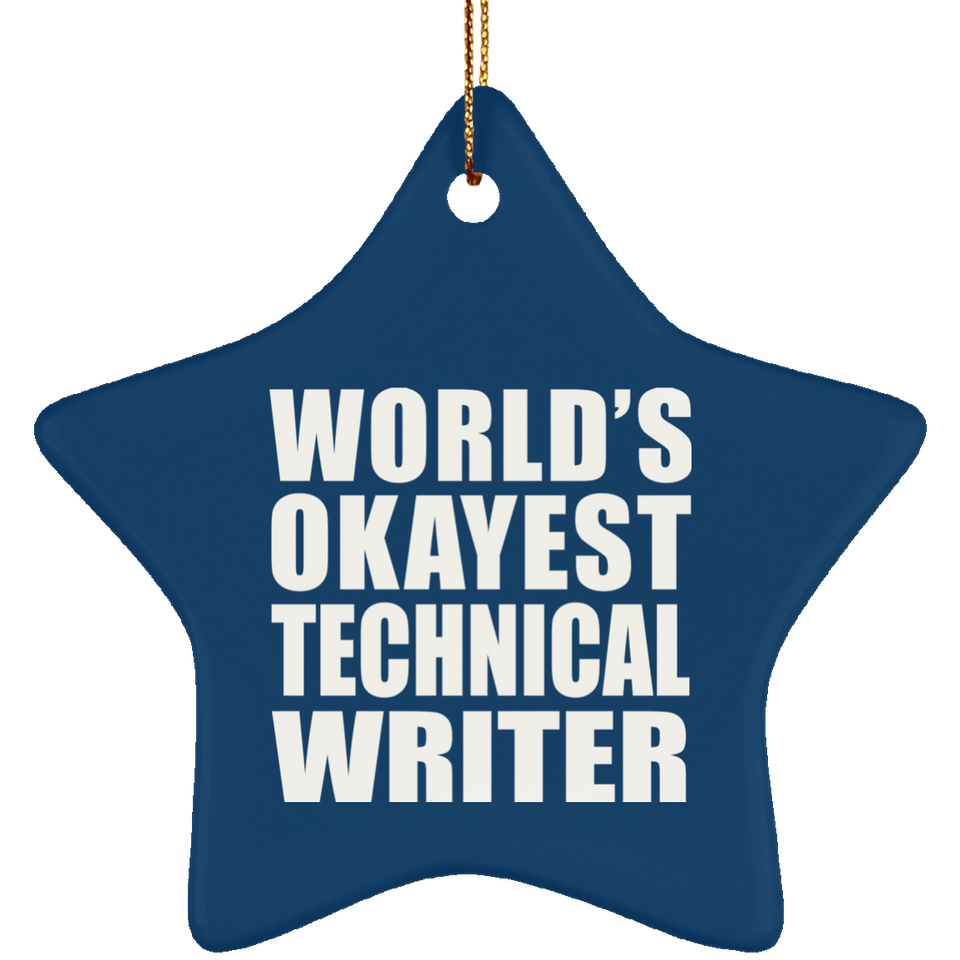 World's Okayest Technical Writer - Star Ornament