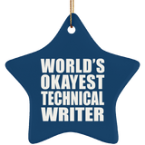 World's Okayest Technical Writer - Star Ornament