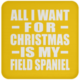 All I Want For Christmas Is My Field Spaniel - Coaster