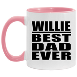 Willie Best Dad Ever - 11oz Accent Mug Pink