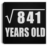 29th Birthday Square Root of 841 Years Old - Canvas Square