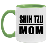 Shih Tzu Mom - 11oz Accent Mug Green