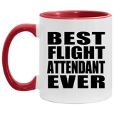 Best Flight Attendant Ever - 11oz Accent Mug Red