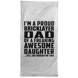 Proud Bricklayer Dad Of Awesome Daughter - Hand Towel