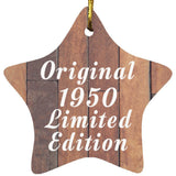 74th Birthday Original 1950 Limited Edition - Star Ornament E