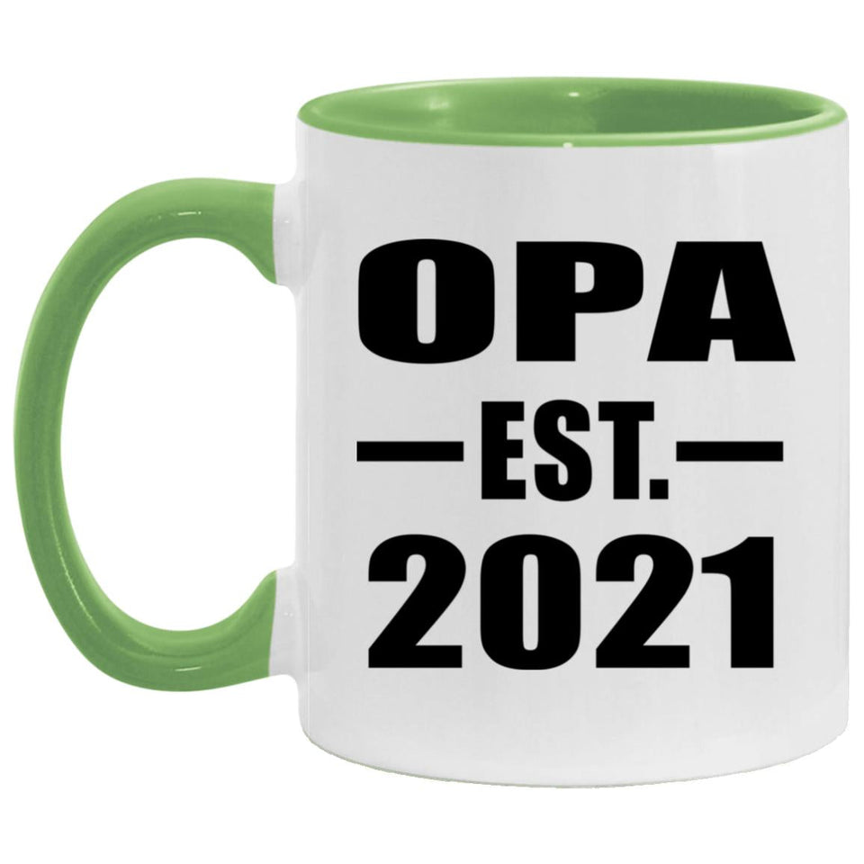 Opa Established EST. 2021 - 11oz Accent Mug Green