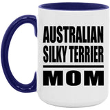 Australian Silky Terrier Mom - 15oz Accent Mug Purple