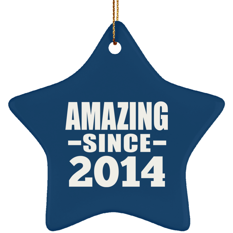 10th Birthday Amazing Since 2014 - Star Ornament