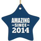 10th Birthday Amazing Since 2014 - Star Ornament