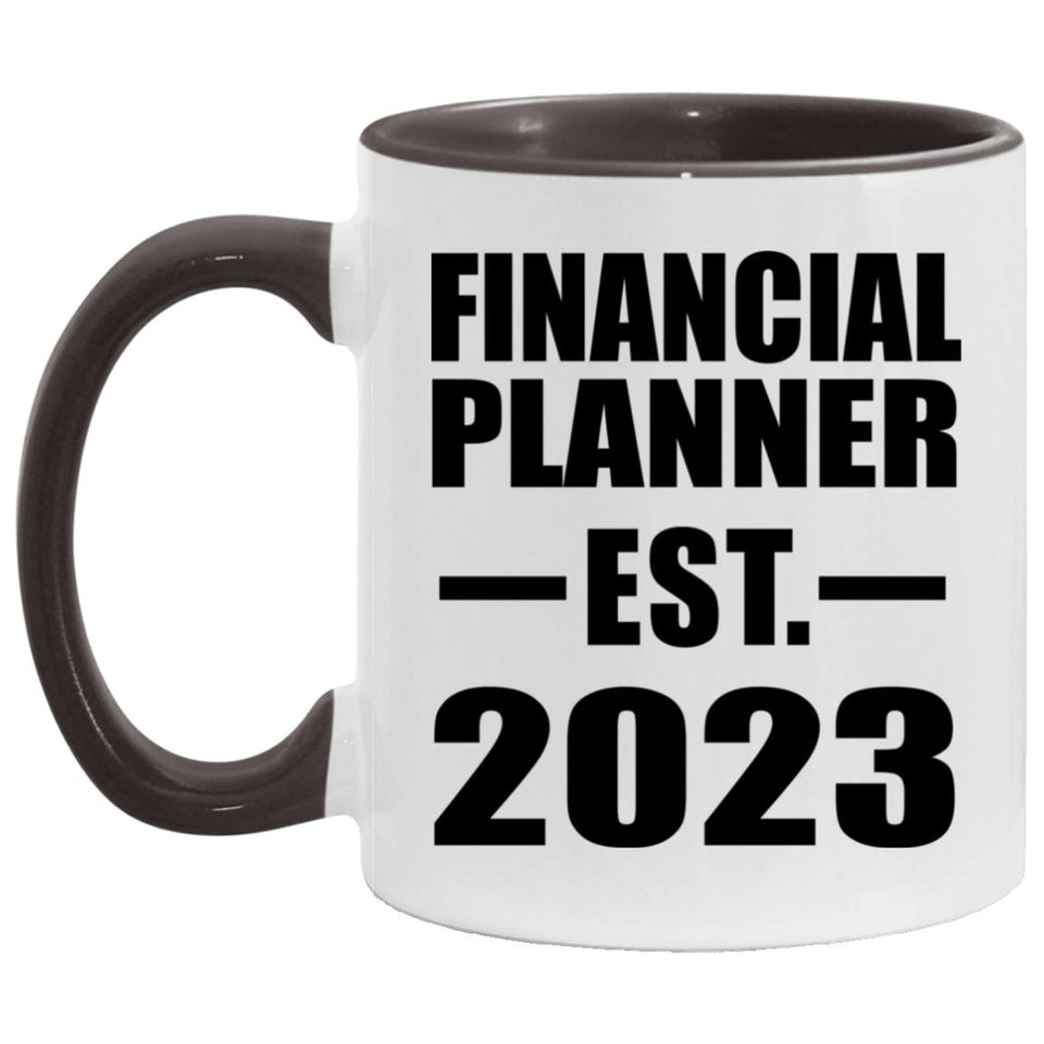 Financial Planner Established EST. 2023 - 11oz Accent Mug Black