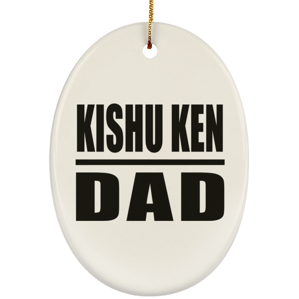 Kishu Ken Dad - Oval Ornament
