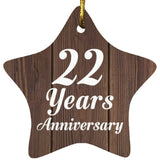 22nd Anniversary 22 Years Anniversary - Star Ornament D