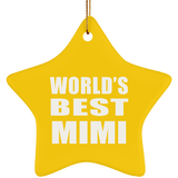 World's Best Mimi - Star Ornament