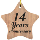 14th Anniversary 14 Years Anniversary - Star Ornament C