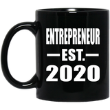 Entrepreneur Established EST. 2020 - 11oz Coffee Mug Black