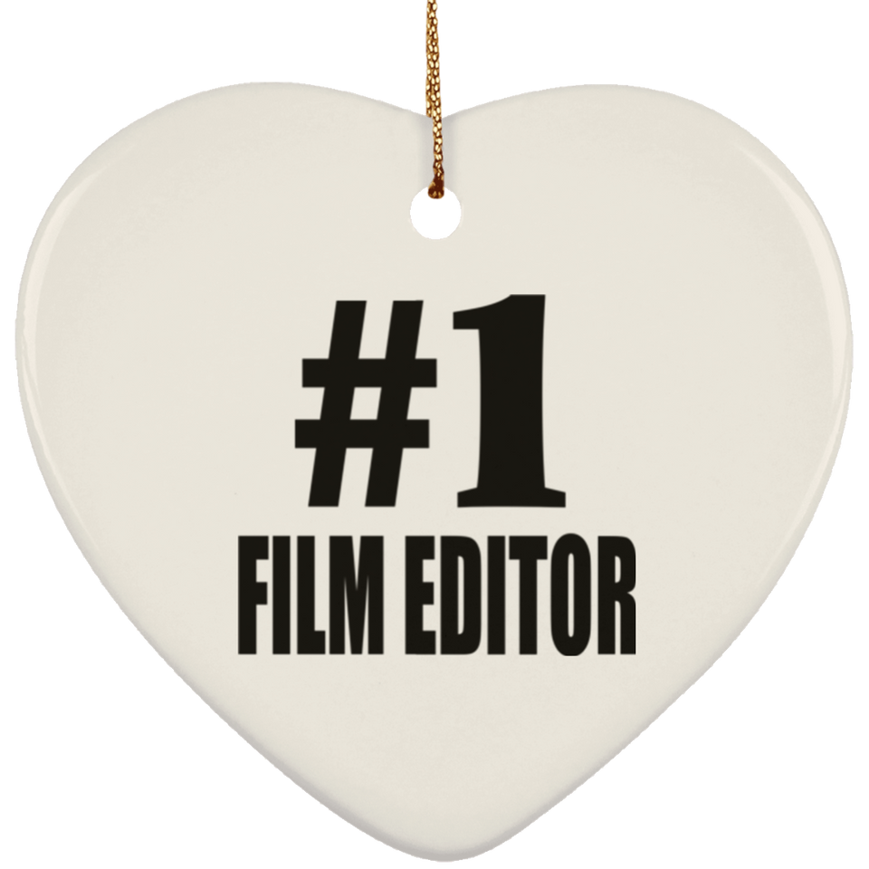 Number One #1 Film Editor - Heart Ornament