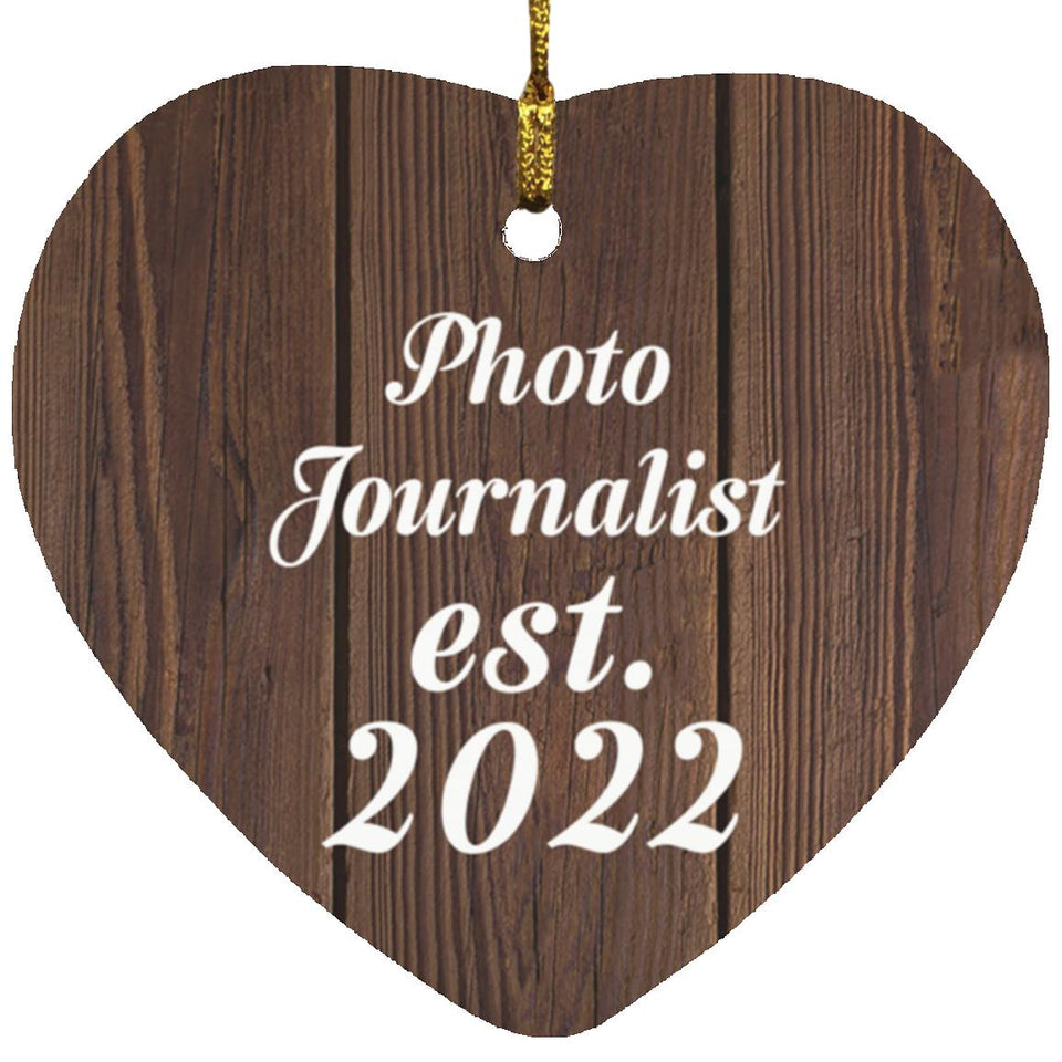 Photo Journalist Established Est. 2022 - Heart Ornament D