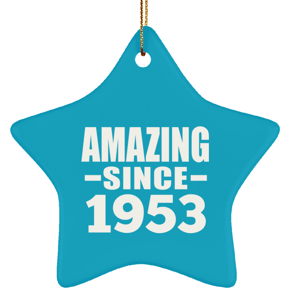 71st Birthday Amazing Since 1953 - Star Ornament