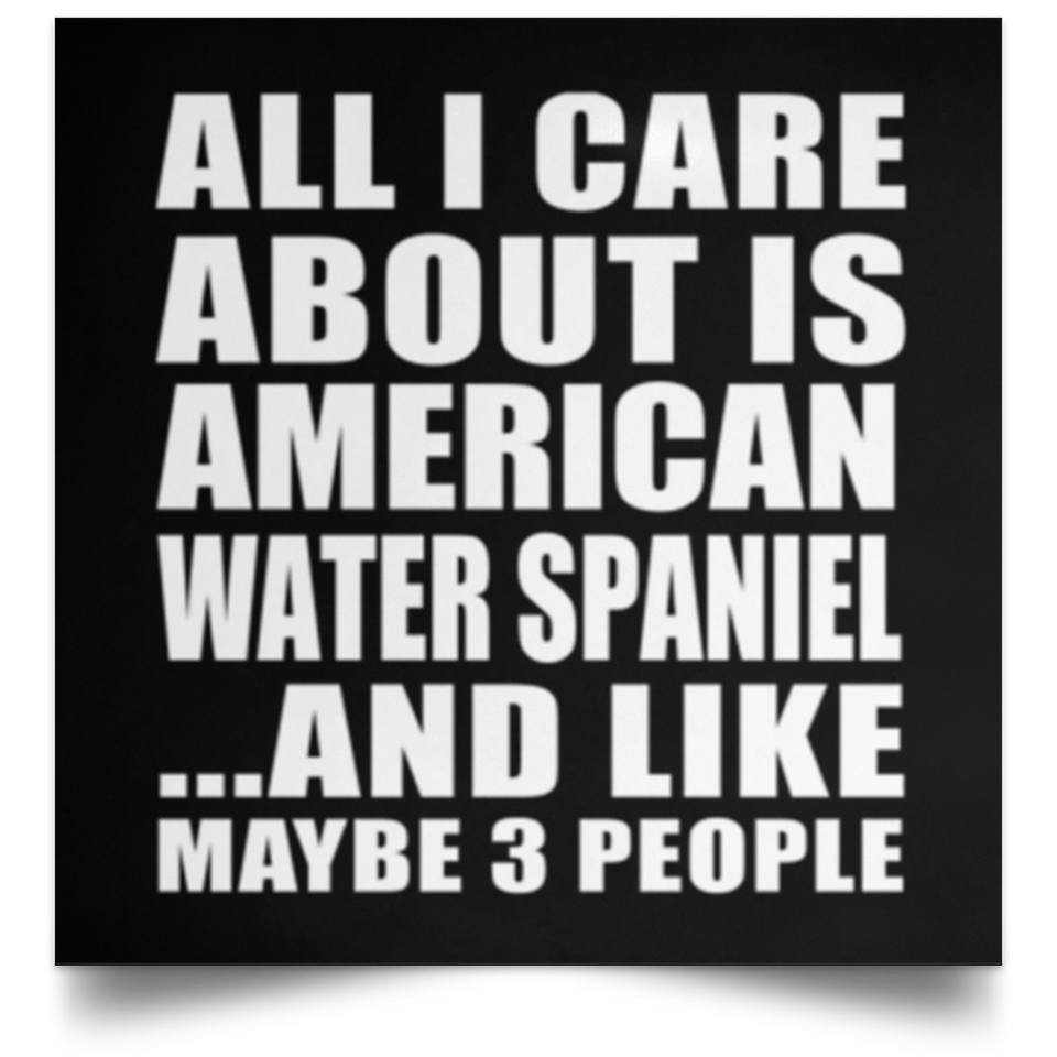 All I Care About Is American Water Spaniel - Poster Square