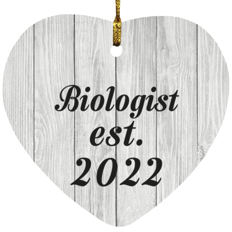 Biologist Established Est. 2022 - Heart Ornament F