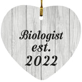 Biologist Established Est. 2022 - Heart Ornament F