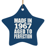 57th Birthday Made In 1967 Aged to Perfection - Star Ornament
