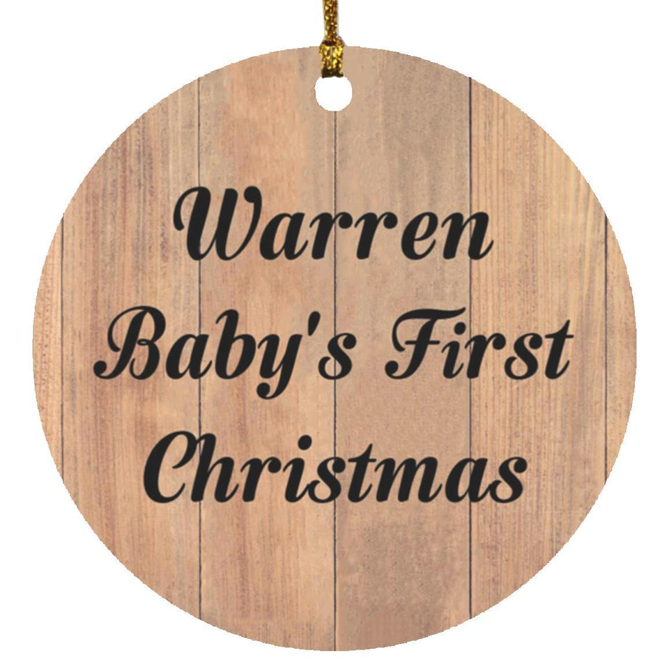 Warren Baby's First Christmas - Circle Ornament C