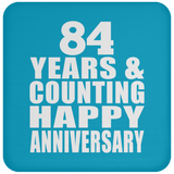 Happy 84th Anniversary 84 Years & Counting - Drink Coaster