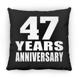 47th Anniversary 47 Years - Throw Pillow Black