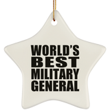 World's Best Military General - Star Ornament