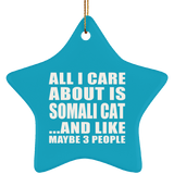 All I Care About Is Somali Cat - Star Ornament