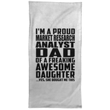 Proud Market Research Analyst Dad Of Awesome Daughter - Hand Towel