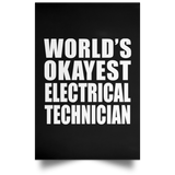 World's Okayest Electrical Technician - Poster Portrait