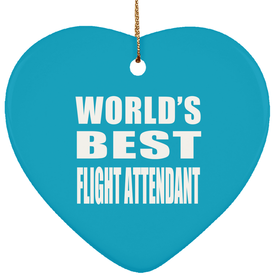 World's Best Flight Attendant - Heart Ornament