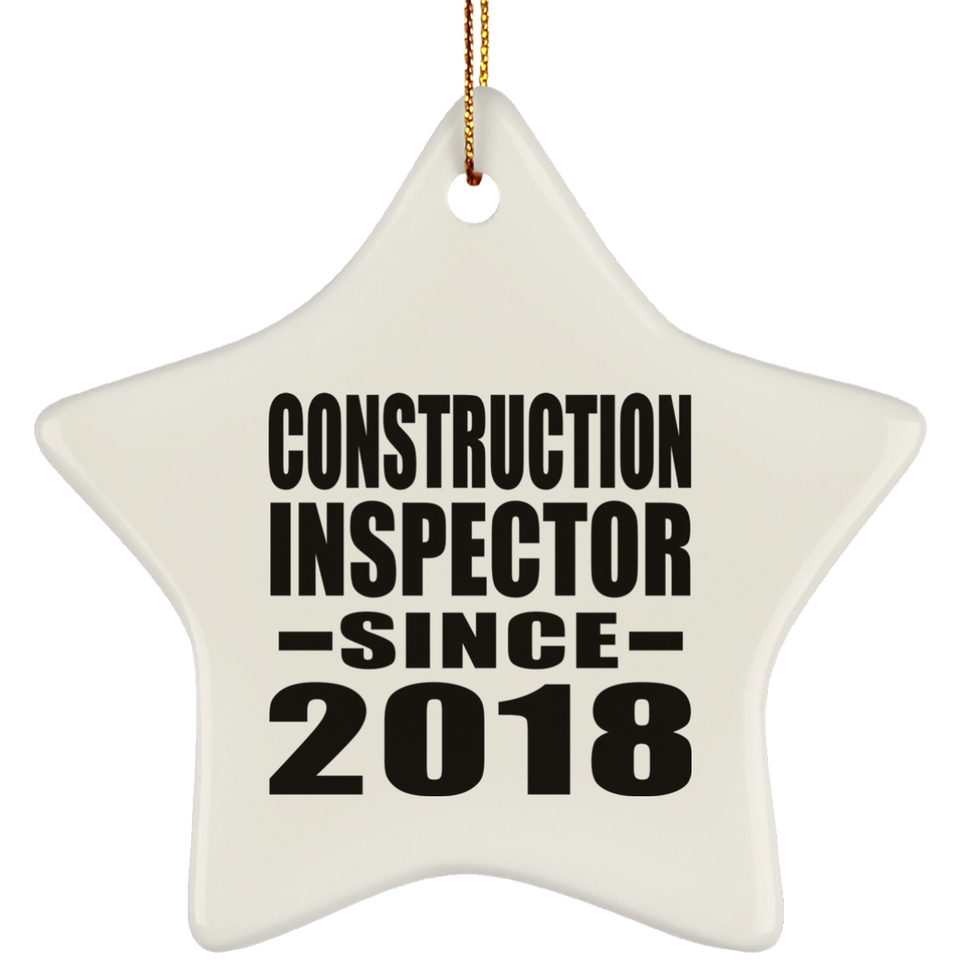 Construction Inspector Since 2018 - Star Ornament