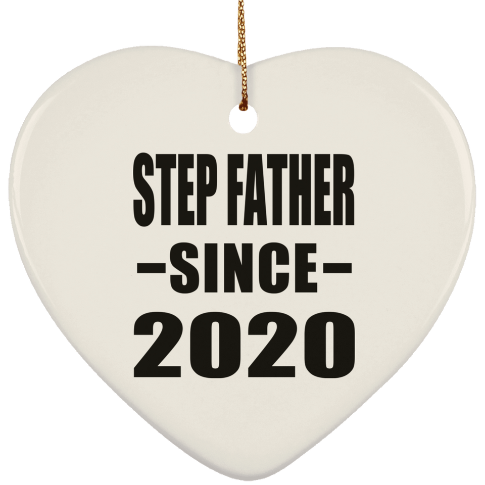 Step Father Since 2020 - Heart Ornament