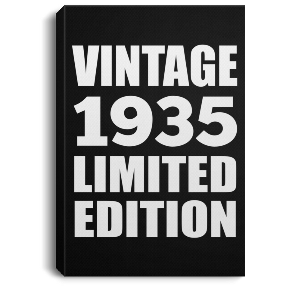 89th Birthday Vintage 1935 Limited Edition - Canvas Portrait